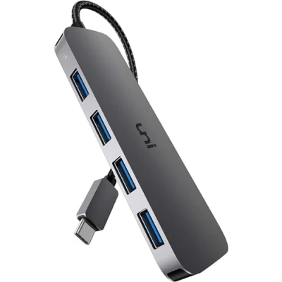 Immagine di Hub da USB C a USB, uni Adattatore Tipo con 4 Porte 3.0, Thunderbolt 3 3.0 Multiporta, Compatibile MacBook Pro/Air, iPad Pro, Dell XPS, Surface Book ecc.