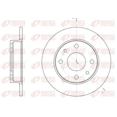 Immagine di REMSA 6110.00 Disco freno Assale posteriore, anteriore 240, 240 11 4 pieno FIAT: Panda II Hatchback, III Punto Hatchback