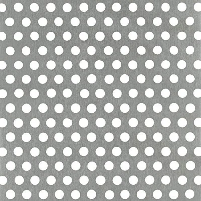 Immagine di Alberts 466916 Lamiera forata, perforazione rotonda, alluminio, anodizzato argento, 200 x 1000 0,8 mm