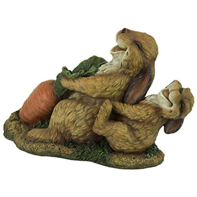 Immagine di Design Toscano HF308426 la Combriccola delle Carote, Statua di Conigli, Multicolore
