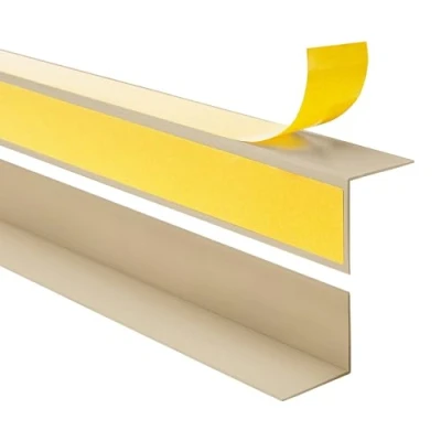 Immagine di Quest Profilo angolare in PVC, autoadesivo, con nastro adesivo sull&#039;esterno, 15 x mm, 200 cm, beige