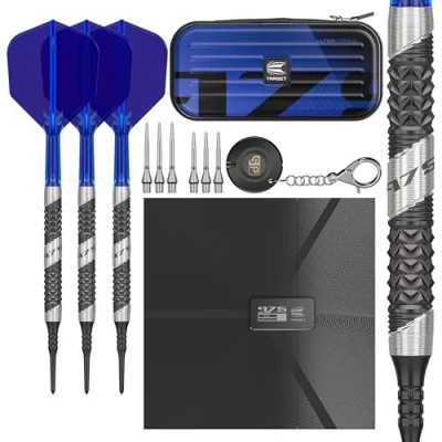 Immagine di Target Darts 975 Ultra Marine 18G 97.5% Set de fléchettes à Pointe Souple en tungstène with K Flex