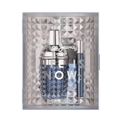 Immagine di Pepe Jeans Life Is Now For Him Cofanetto Profumo Uomo 2 Pezzi Eau de Toilette 100ml e 10ml Set Fragranze Aromatiche Legnose Profumi