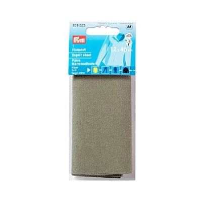 Immagine di Prym Foglio di Riparazione, Twill da Stirare su 12x45 cm Oliva, Tela, 40 x 10 cm, Oliv, 1 Stück