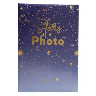 Immagine di Exacompta Rif. 62113E Album fotografico con tasche MOON 300 foto 10 x 15 cm 100 pagine formato 22,5 32,5 copertina di colore blu protetta da una custodia in plastica