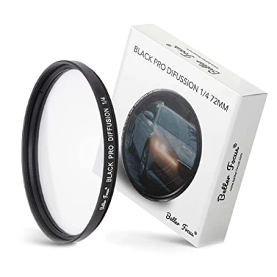 Immagine di Better Focus Black Diffusion Pro Mist Filter 1/4 72 mm Glow Effect Cinebloom Promist