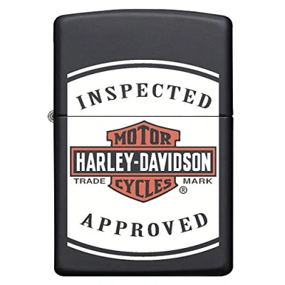 Immagine di ZIPPO Accendisigari ricaricabili Harley Davidson Inspected Approved, Color Image Black Matte in confezione regalo di alta qualità