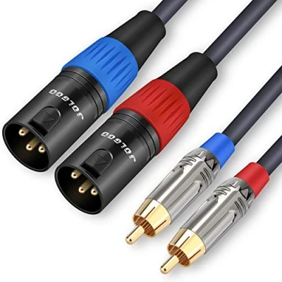 Immagine di JOLGOO RCA a XLR Cavo, Maschio Maschio, Cavo Audio HiFi XLR, OFC 4N, Amplificatore Mixer Microfono, 2m