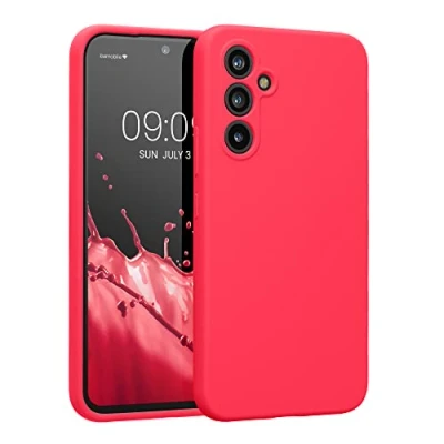 Immagine di kwmobile Custodia Compatibile con Samsung Galaxy A54 5G Cover Back Case per Smartphone in Silicone TPU Protezione Gommata rosa shocking