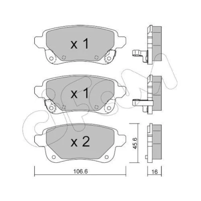 Immagine di CIFAM 822 1112 1 Kit pastiglie freno con segnalatore acustico usura RENAULT: Captur II, Zoe