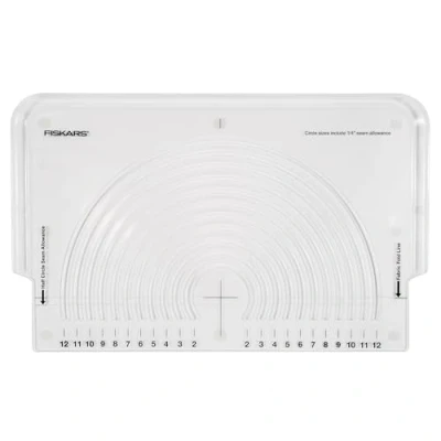 Immagine di Fiskars Taglierino Con guide di taglio circolari per tessuti, 11 diametri diversi, Lama in acciaio, 1023904