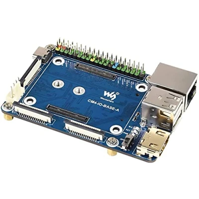 Immagine di IBest for Raspberry Pi Compute Module 4 IO Board,Mini Base Board (A) Lite Version with Standard CM4 Socket And Color Coded 40PIN GPIO Header Onboard CSI/DSI/FAN/HDMI/USB/RJ45 Connectors