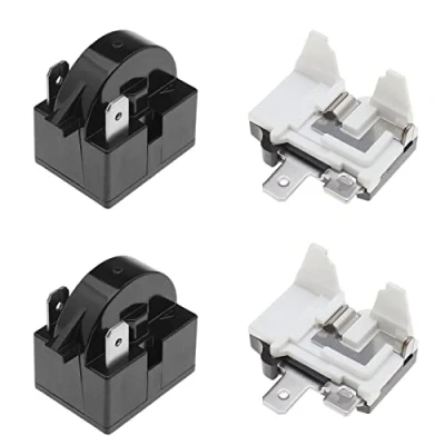 Immagine di EMSea 2 relè di avviamento per frigorifero, 15 Ohm, pin, PTC, resistore compressore, mini frigoriferi, frigoriferi compatti, da vino, con protezione termica sovraccarico 1/2 HP