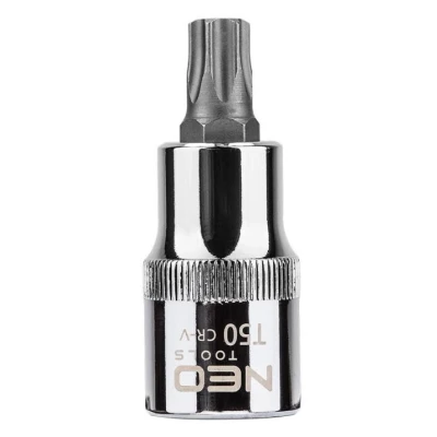 Immagine di NEO TOOLS 08 756 Serie di bussole 1/2 T50 Acciaio al cromo vanadio, per utensili Torx interno