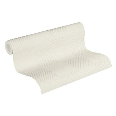 Immagine di Livingwalls 369265 Carta da parati in tessuto non tessuto, Creme Metallic, 10,05 x 0,53 m