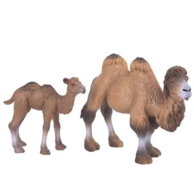 Immagine di Giocattolo Modello Animale 2 Pezzi Realistico in Miniatura Figura di Modelli Cammello Deserto Simulazione Educazione Precoce Cognitivo per 3 4 5 6 Anni Ragazzo Ragazza