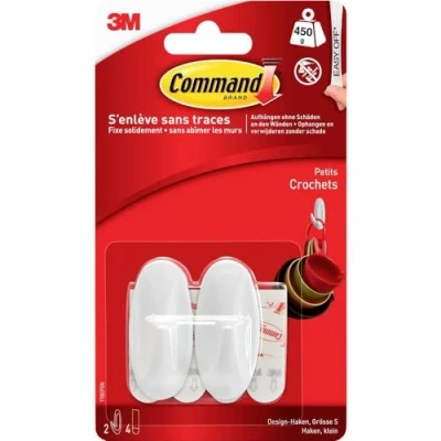 Immagine di 3M Gancio di design Command™ Small (L x L A) 54 25 22 mm Bianco Contenuto: 2 pz.