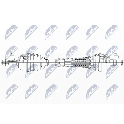 Immagine di NTY NPW VV 054 Albero motore / Semiasse Assale anteriore, anteriore Sx 598 Cambio automatico a 8 marce VOLVO: XC60 I