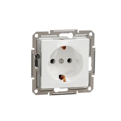 Immagine di Schneider Electric Asfora EPH2970121D presa Schuko da 16 A, con contatto di protezione, morsetti a vite, incasso, colore: Bianco