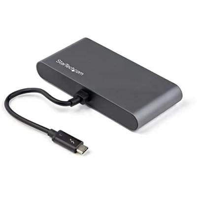 Immagine di StarTech.com Thunderbolt 3 Mini Dock, TB3 Docking Station per 2 monitor HDMI 4K 60Hz, 2x USB A (3.2/2.0), GbE, Mac/Windows (TB3DKM2HDL)