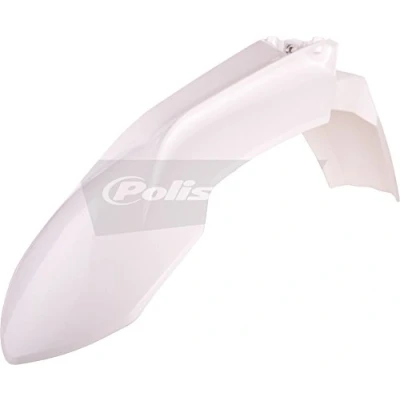 Immagine di POLISPORT 8573600002 Parafango anteriore replica OEM realizzato in plastica lucida durevole e resistente compatibile con le moto KTM colore bianco
