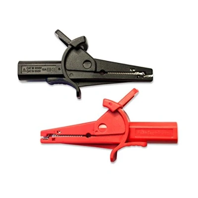 Immagine di PeakTech Morsetti a coccodrillo isolati da 4 mm CAT III, 1 pezzo, P 7015
