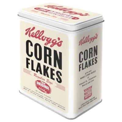 Immagine di Nostalgic Art Contenitori di Latta retrò l Kellogg&#039;s Corn Flakes Package Idea Regalo per la Cucina, Metallo, Design Vintage, 3