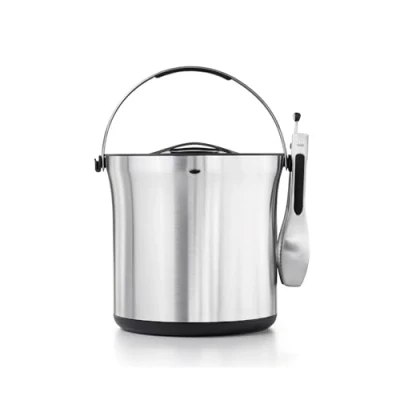 Immagine di OXO Set di secchiello per ghiaccio e pinza in acciaio