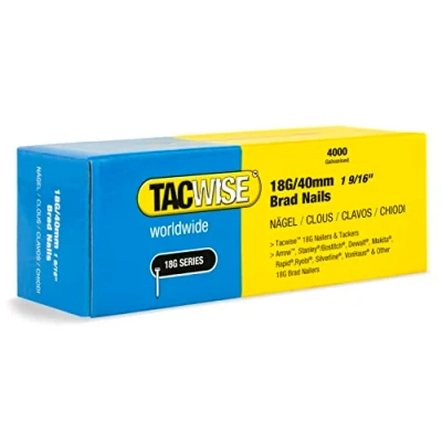 Immagine di Tacwise 1714 Chiodi Brad Galvanizzati Tipo 18G / 40 mm, Confezione da 4000