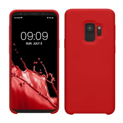 Immagine di kwmobile Cover per Samsung Galaxy S9 Custodia Back Case Smartphone in Silicone TPU Protezione Gommata rosso classico