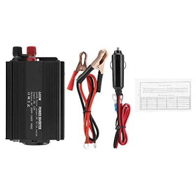 Immagine di Inverter di Energia Solare, 12 V Convertitore 220V 600W Correzione Alimentazione Sinusoidale USB Porta Intelligente Auto con Pannello Solare
