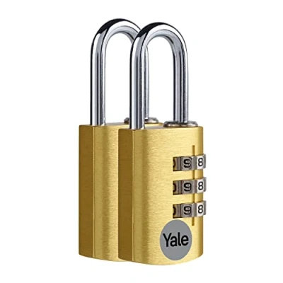 Immagine di Yale Lucchetto in alluminio a combinazione ‎YE3CB/38/131/1/BK nero, corpo 38mm, arco acciaio, 4 cifre