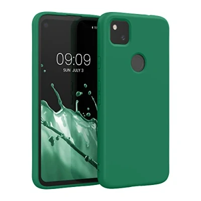 Immagine di kwmobile Custodia Compatibile con Google Pixel 4a Cover Back Case per Smartphone in Silicone TPU Protezione Gommata pixie green
