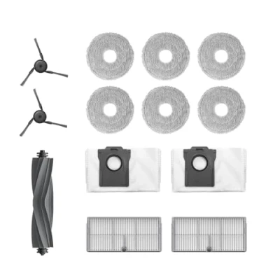 Immagine di Dreame Kit Accessori per robot X40 Master Include 6x Panni mop (3 paia), 2x Filtri, Spazzole laterali, Sacchetti raccolta polvere, 1x Spazzola principale, originali