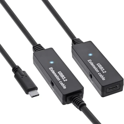 Immagine di InLine® USB 3.2 Gen.1 Prolunga attiva, spina C a presa C, 15 m