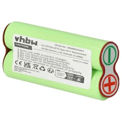 Immagine di vhbw batteria compatibile con Braun BT5090, BT70, BT7050, CruZer 6, Series 7 rasoio elettrico (950mAh, 2,4V, NiMH)