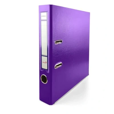 Immagine di Netuno 1 raccoglitore documenti lilla a 2 anelli A4 dorso 5 cm in cartone ecologico riciclato per archivio ufficio faldone portadocumenti registratore ad