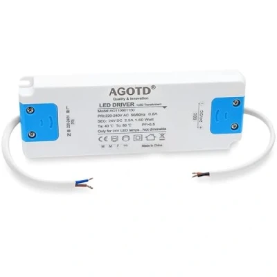 Immagine di AGOTD Trasformatore LED 24V 2.5A, Alimentatore 60W, Trasformatori AC 220V to DC, Driver a Bassa Tensione, Compatto Tensione Costante per Luce di Armadietto e Striscia
