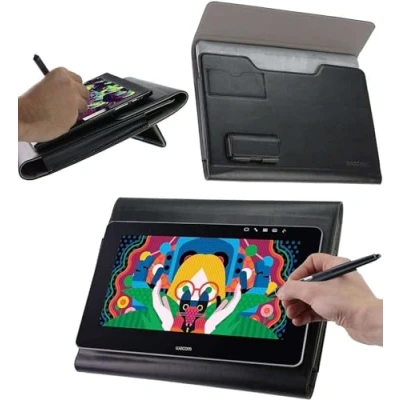 Immagine di Broonel Custodia in pelle per tablet grafica, compatibile con display Wacom One 13 Touch Pen