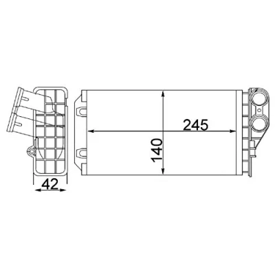 Immagine di MAHLE ORIGINAL AH 82 000S Radiatore Riscaldamento PEUGEOT: 307 CC, Station Wagon, Hatchback, CITROËN: C4 Picasso 1, I Hatchback