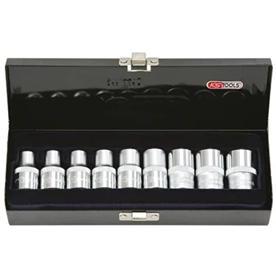 Immagine di KS Tools 38 mm 922.1369 Set di 9 chiavi a bussola Torx 1/2 E10 E24