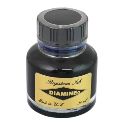 Immagine di Diamine Registrar&#039;s bottiglie di inchiostro 30 ml, colore: blu/nero
