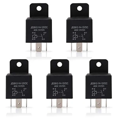 Immagine di Ehdis Relè 4 Pin 12v 40amp SPST Modello No .: JD2912 1H 12VDC 40A 14VDC, Auto Interruttori e antipasti, 5 Pack