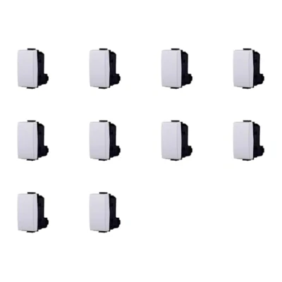 Immagine di Interruttore Unipolare 1P 16A, Compatibile Bticino Matix, 1 Modulo, Colore Bianco