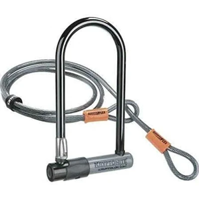 Immagine di Kryptonite Lucchetto a U Kryptolok Standard W/Flex antifurto per bici Livello di sicurezza 6/10 Studiato resistere ai tentativi effrazione Dimensioni 10,2 cm x 22,9