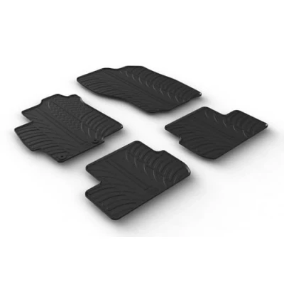 Immagine di Gledring 0366 Set tappetino Gomma anteriore e posteriore 4 nero