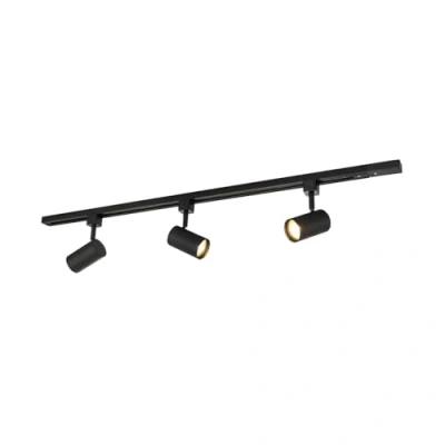 Immagine di PRIOS Lampada a binario &#039;Jorell&#039; dimmerabile (Moderno) colore Nero, in Alluminio ad es. Soggiorno &amp; Sala da pranzo (3 luci, GU10) monofase, faretti su
