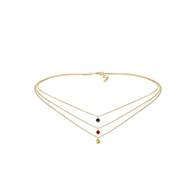 Immagine di Elli Collana Donne Girocollo Strati con Cristalli in Argento Sterlino 925