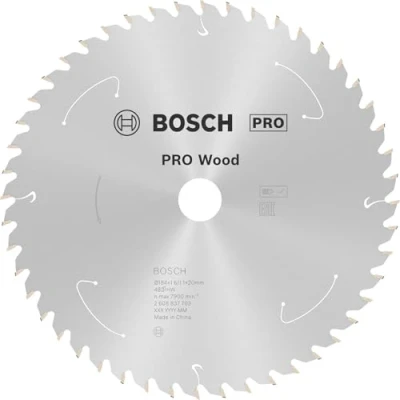 Immagine di Bosch Accessories Power Tools 2608837703 Lama circolare in metallo duro 184 x 20 mm Numero di denti: 48 1 pz.
