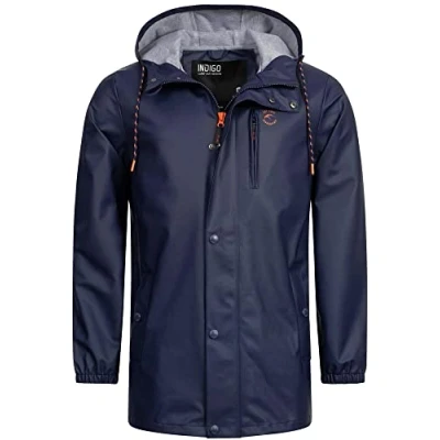 Immagine di Indicode Uomini Malmoe Rain Jacket Giacca impermeabile con cappuccio Navy M